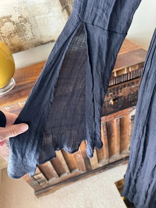 NWOT Aakaa Black Women's Swim Cover-Up Maxi Dress- size M - Picture 5 of 13